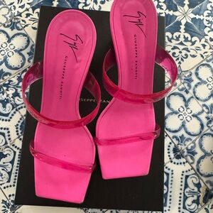 Giuseppe Zanotti pink sandals with Shoe Box and dust bag